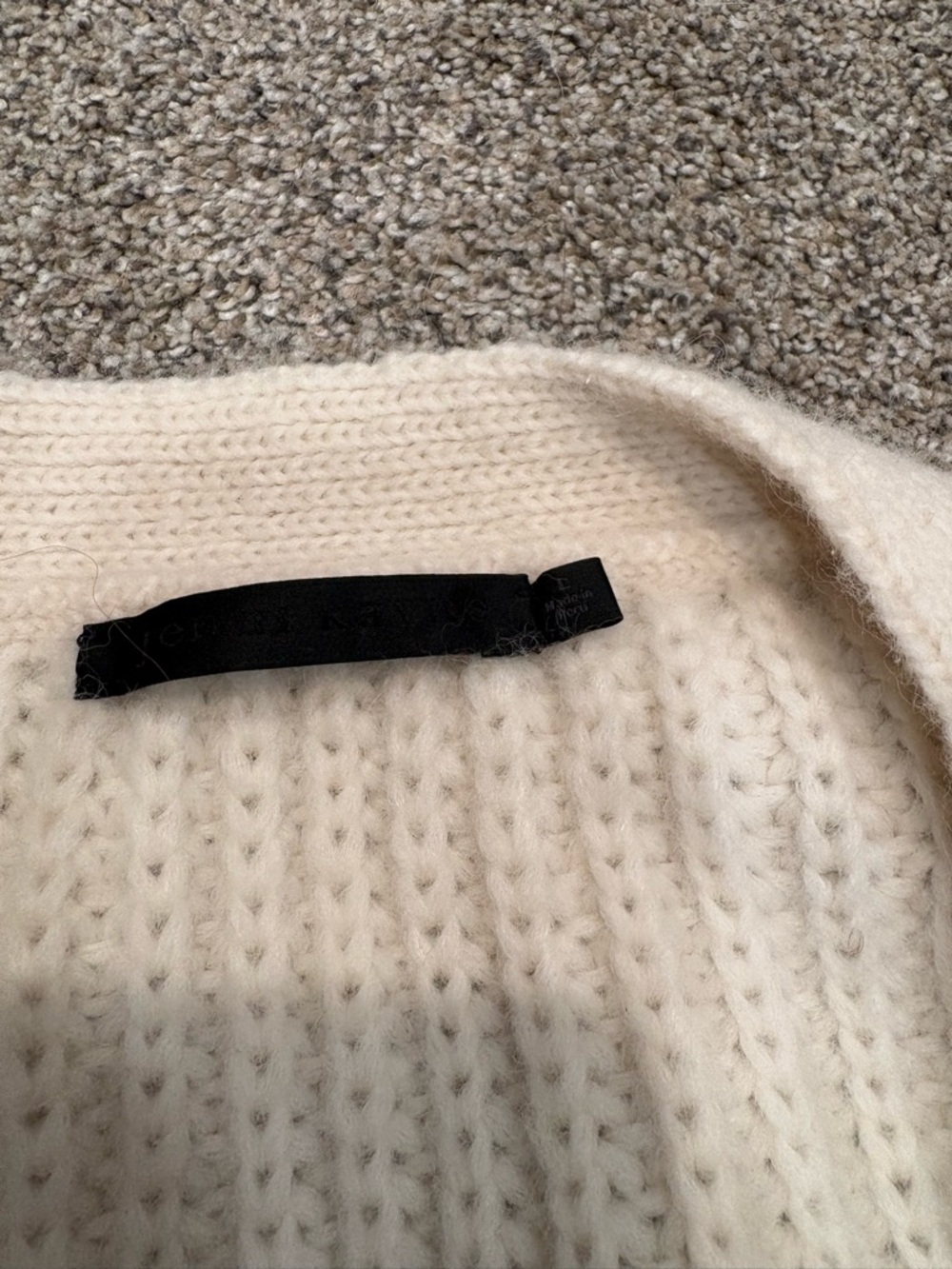 Jenni Kayne alpaca cocoon Cardigan Sweater ivory large - Picture 4 of 5